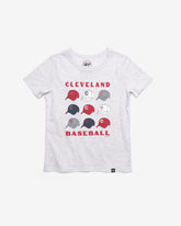 CLEVELAND GUARDIANS COOPERSTOWN CAP OFF '47 KID'S FRANKLIN TEE