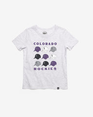 COLORADO ROCKIES COOPERSTOWN CAP OFF '47 KID'S FRANKLIN TEE
