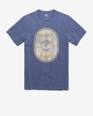 MILWAUKEE BREWERS COOPERSTOWN CROSS PATCH '47 SCRUM TEE