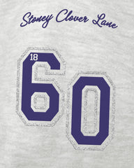 LOUISIANA STATE TIGERS LSU STONEY CLOVER LANE X '47 OVERSIZED GLITTER ARCH CREW WOMENS