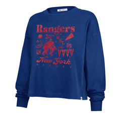 NEW YORK RANGERS TEAM COLLAGE '47 SYDNEY LONG SLEEVE TEE WOMENS