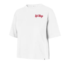 DETROIT RED WINGS COLLAGE SCRIPT '47 REED CITY TEE WOMENS