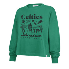 BOSTON CELTICS TEAM COLLAGE '47 SYDNEY LONG SLEEVE TEE WOMENS