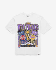 DETROIT PISTONS VS. LOS ANGELES LAKERS NBA FINALS DUELING COURT MATCHUP '47 FOUNDATION TEE