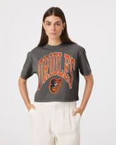 BALTIMORE ORIOLES MINDI HEAVY '47 SLUB CROP TEE WOMENS