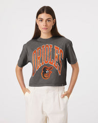BALTIMORE ORIOLES MINDI HEAVY '47 SLUB CROP TEE WOMENS
