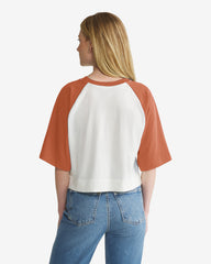 TEXAS LONGHORNS VINTAGE INFIELD SHIFT '47 RAGLAN CROP TEE WOMENS