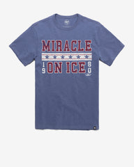 USA HOCKEY MIRACLE ON ICE BLUE '47 SCRUM TEE