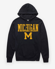 MICHIGAN WOLVERINES VINTAGE STRAIGHT BLOCK '47 HEADLINE HOOD