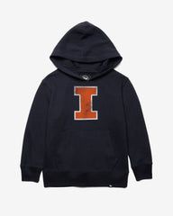 ILLINOIS FIGHTING ILLINI DISTRESSED IMPRINT '47 KID'S HEADLINE HOOD