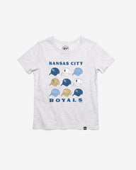 KANSAS CITY ROYALS COOPERSTOWN CAP OFF '47 KID'S FRANKLIN TEE