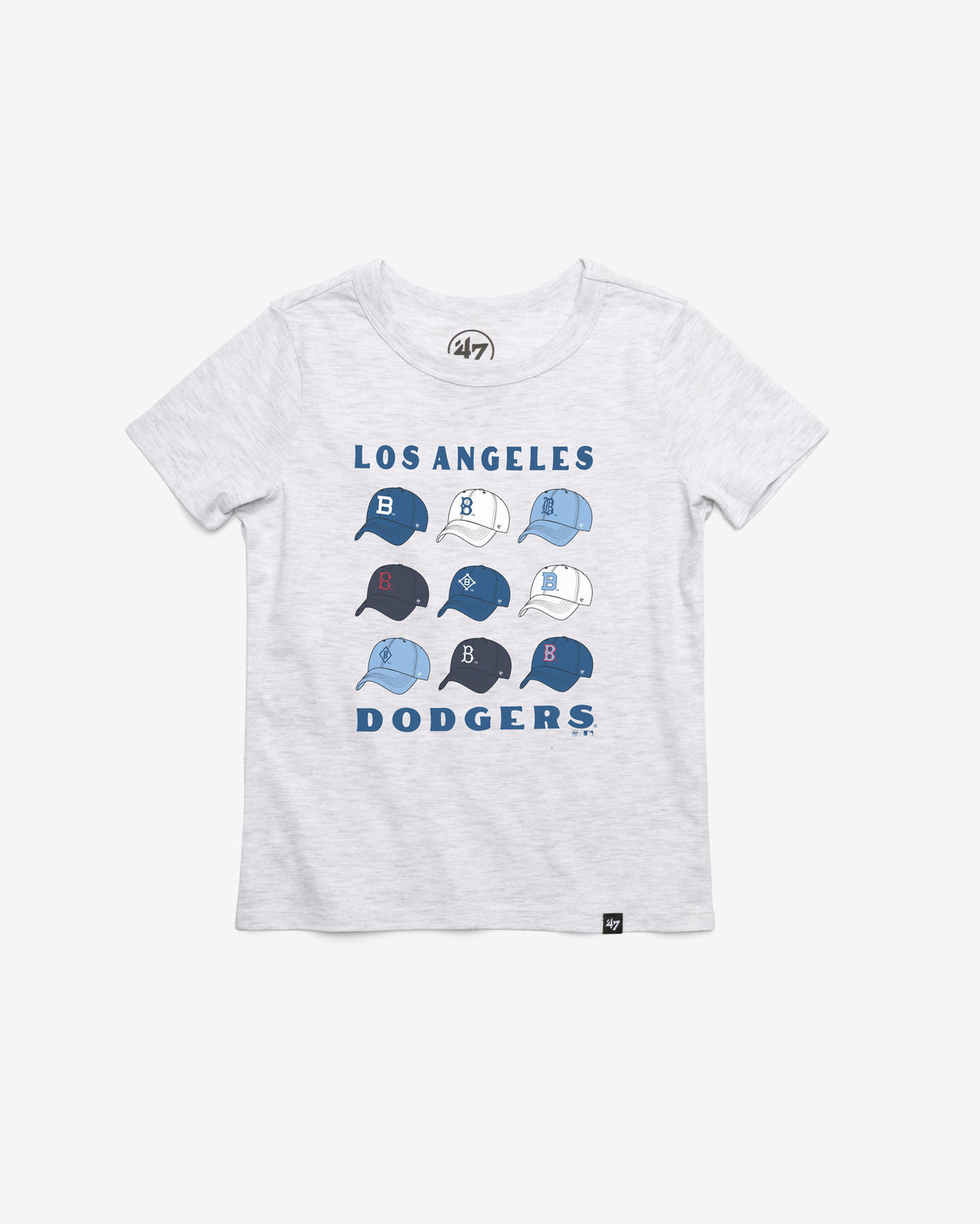 LOS ANGELES DODGERS COOPERSTOWN CAP OFF '47 KID'S FRANKLIN TEE