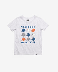 NEW YORK METS COOPERSTOWN CAP OFF '47 KID'S FRANKLIN TEE