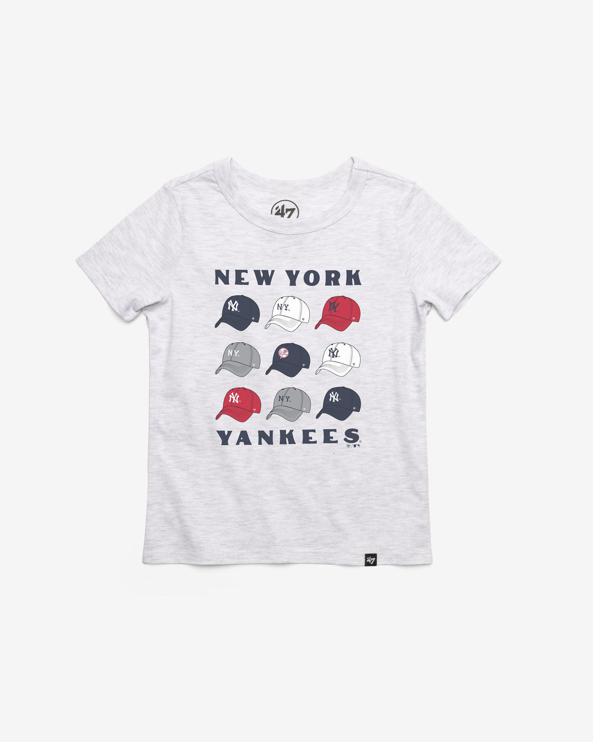 NEW YORK YANKEES COOPERSTOWN CAP OFF '47 KID'S FRANKLIN TEE