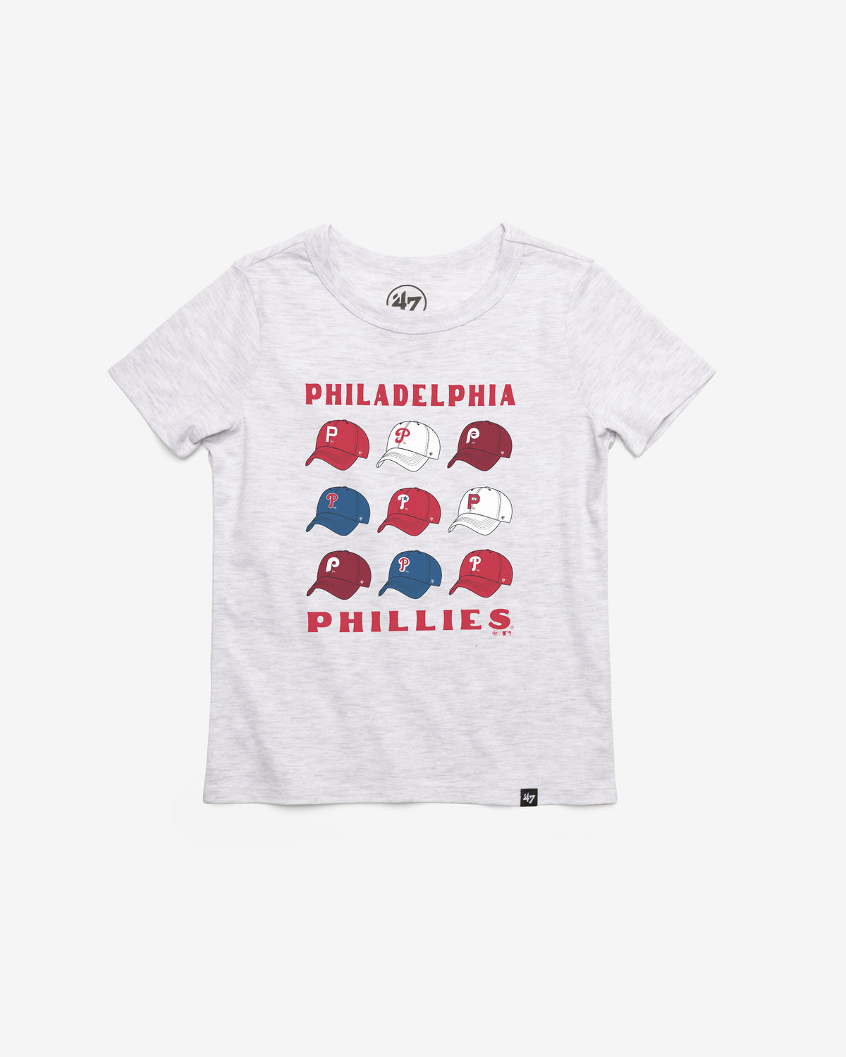 PHILADELPHIA PHILLIES COOPERSTOWN CAP OFF '47 KID'S FRANKLIN TEE