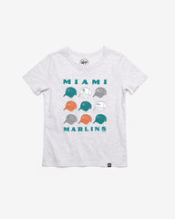 MIAMI MARLINS COOPERSTOWN CAP OFF '47 KID'S FRANKLIN TEE