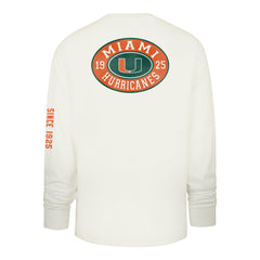 MIAMI HURRICANES TIDE SWEEP MONTAUK '47 FOUNDATION LONG SLEEVE TEE