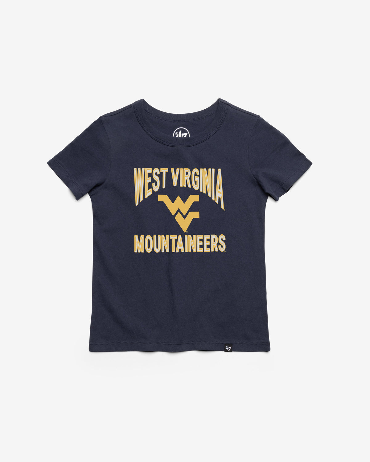 WEST VIRGINIA MOUNTAINEERS FAN OUT '47 KID'S FRANKLIN TEE