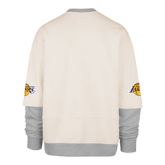 LOS ANGELES LAKERS TRIFECTA '47 DOUBLE LAYERED SNAP CREW