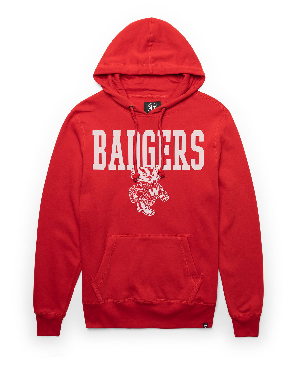 WISCONSIN BADGERS VINTAGE STRAIGHT BLOCK '47 HEADLINE HOOD