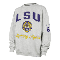LOUISIANA STATE TIGERS LSU STONEY CLOVER LANE X '47 OVERSIZED GLITTER ARCH CREW WOMENS