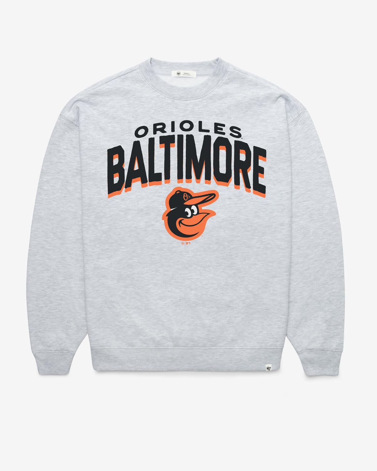 BALTIMORE ORIOLES CAMPUS ARCH CLOUD '47 OVERSIZED CREW WOMENS
