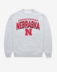 NEBRASKA CORNHUSKERS CAMPUS ARCH CLOUD '47 OVERSIZED CREW WOMENS
