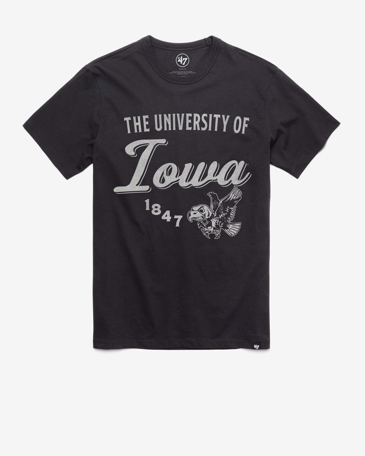 IOWA HAWKEYES VINTAGE DIAG SCRIPT '47 FRANKLIN TEE