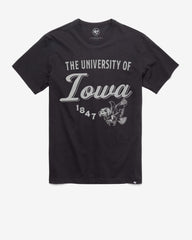 IOWA HAWKEYES VINTAGE DIAG SCRIPT '47 FRANKLIN TEE