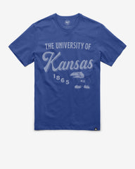 KANSAS JAYHAWKS VINTAGE DIAG SCRIPT '47 FRANKLIN TEE