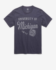 MICHIGAN WOLVERINES VINTAGE DIAG SCRIPT '47 FRANKLIN TEE