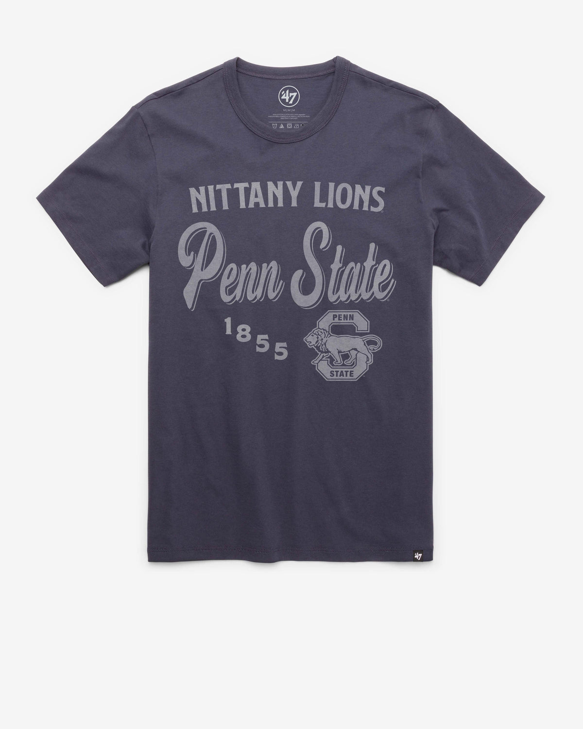 PENN STATE NITTANY LIONS VINTAGE DIAG SCRIPT '47 FRANKLIN TEE