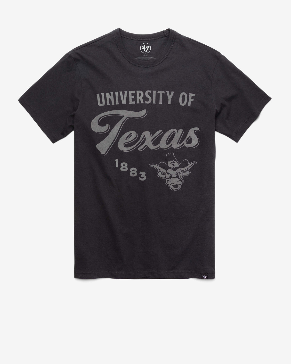TEXAS LONGHORNS VINTAGE DIAG SCRIPT '47 FRANKLIN TEE