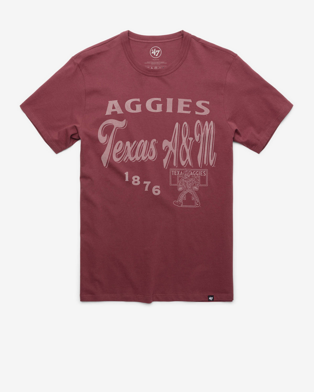TEXAS A&M AGGIES VINTAGE DIAG SCRIPT '47 FRANKLIN TEE