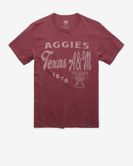 TEXAS A&M AGGIES VINTAGE DIAG SCRIPT '47 FRANKLIN TEE