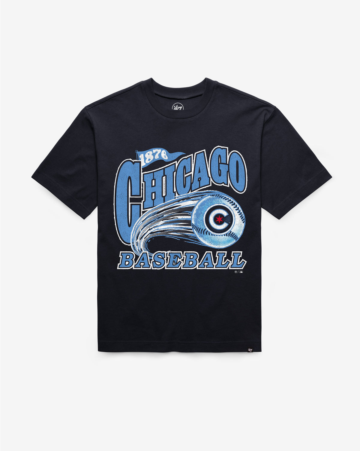 CHICAGO CUBS CITY CONNECT GAME WORN CURVE '47 FOUNDATION TEE