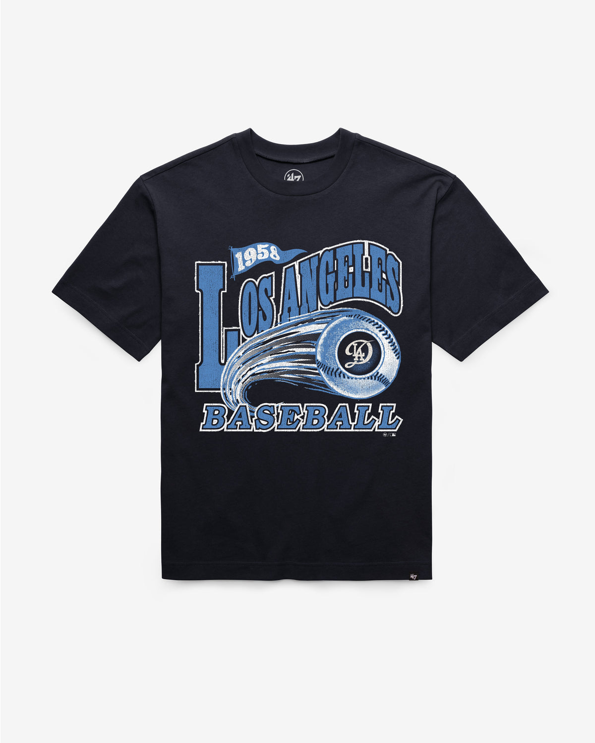 LOS ANGELES DODGERS CITY CONNECT GAME WORN CURVE '47 FOUNDATION TEE