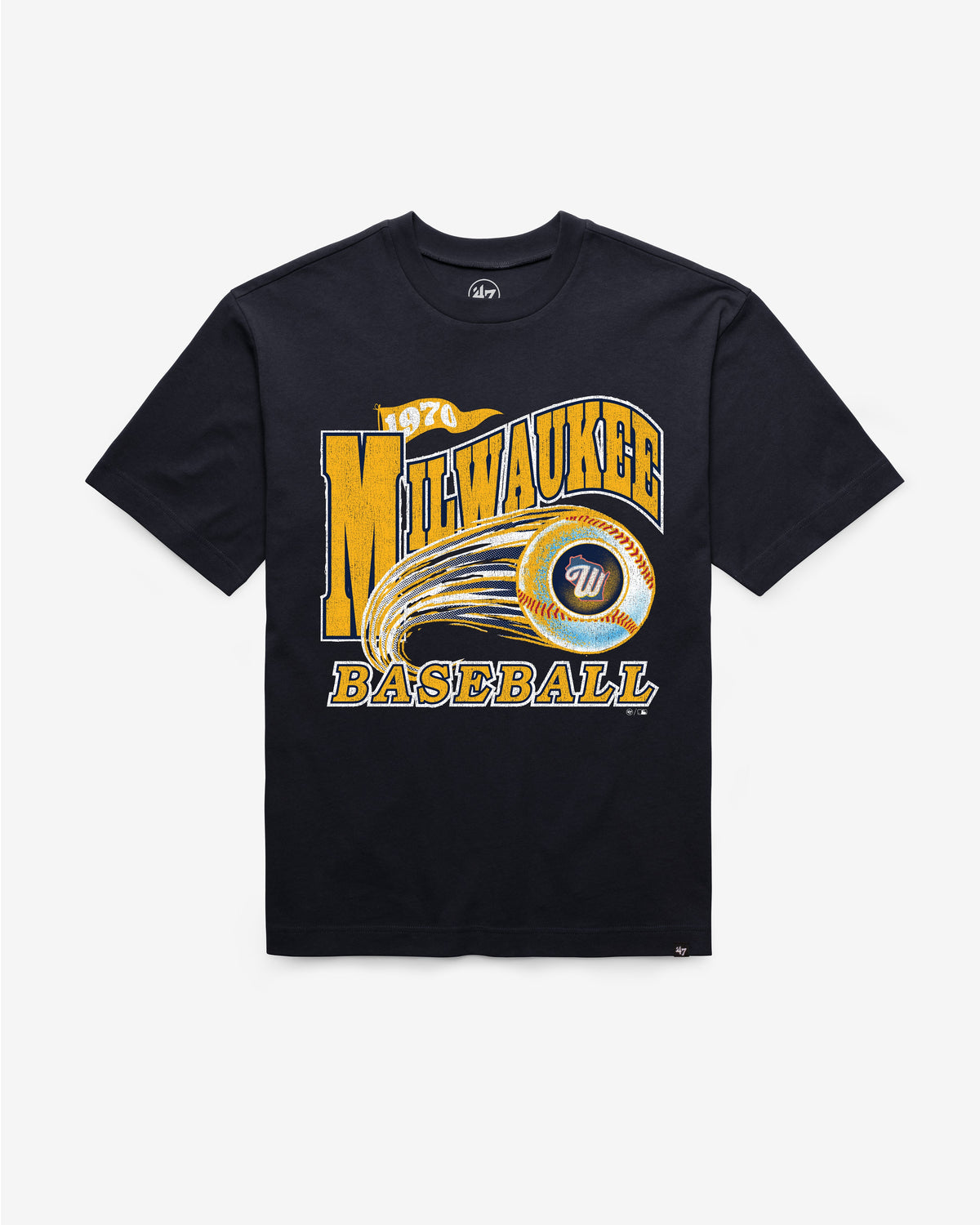 MILWAUKEE BREWERS CITY CONNECT GAME WORN CURVE '47 FOUNDATION TEE
