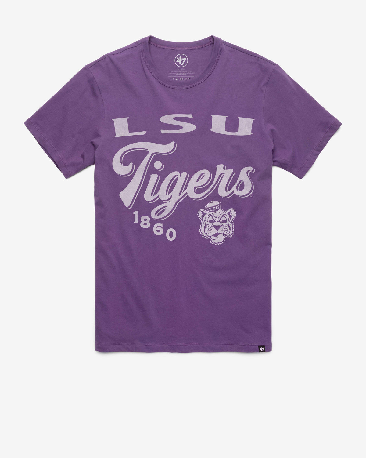 LOUISIANA STATE TIGERS LSU VINTAGE DIAG SCRIPT '47 FRANKLIN TEE
