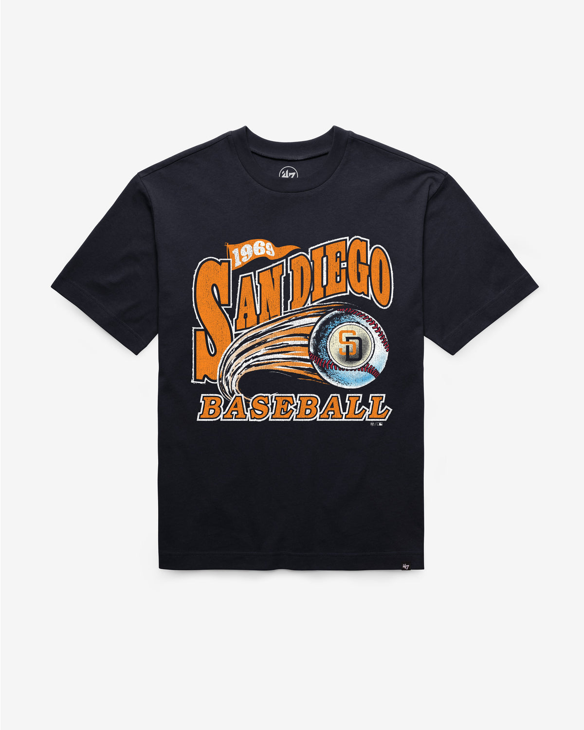 SAN DIEGO PADRES CITY CONNECT GAME WORN CURVE '47 FOUNDATION TEE