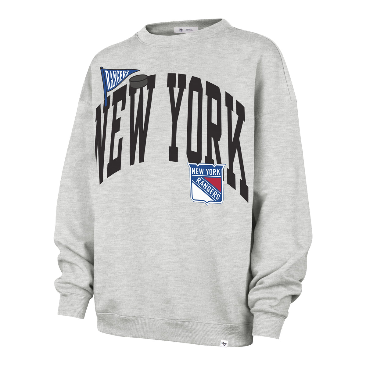 NEW YORK RANGERS ARCHED ICON '47 OVERSIZED CREW WOMENS