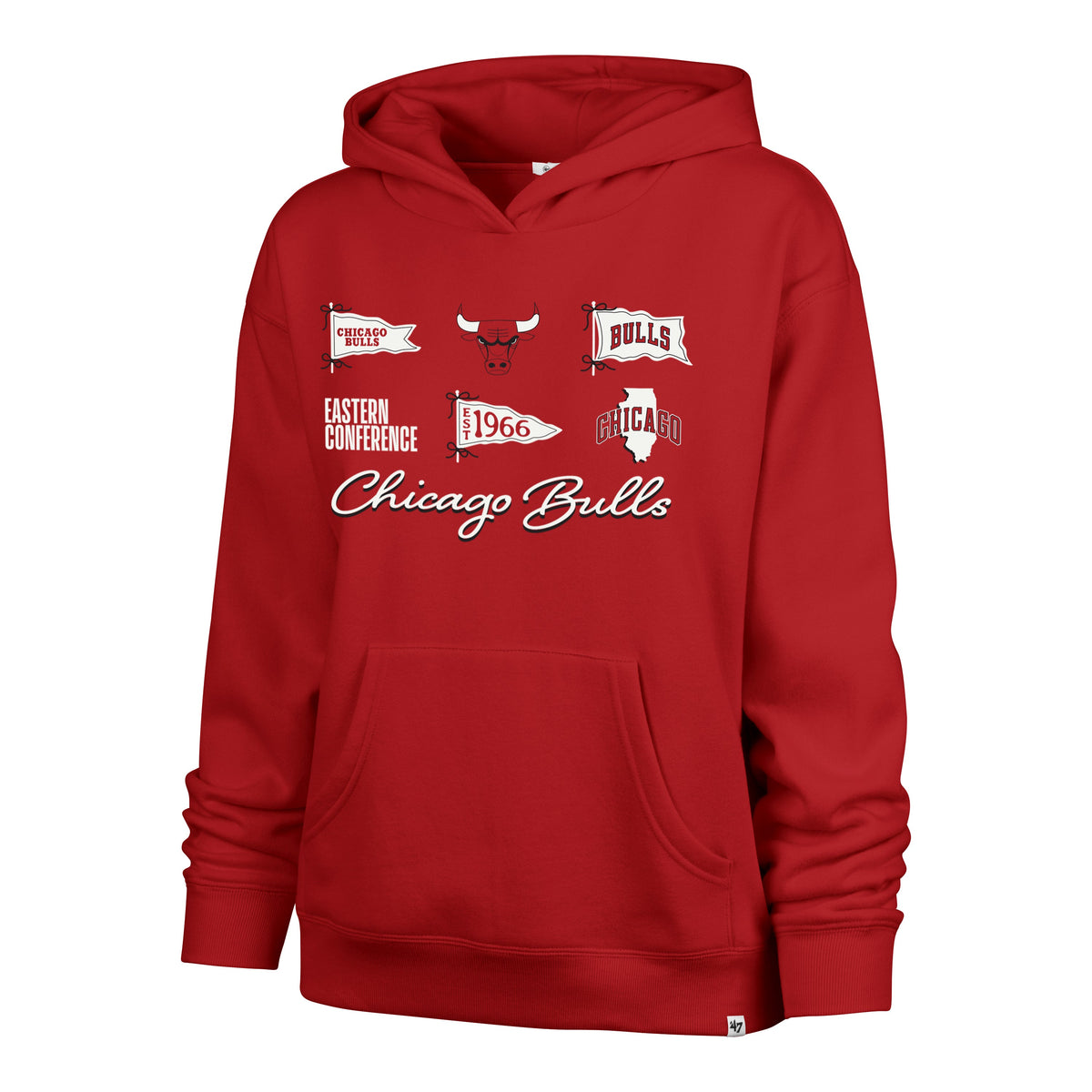 CHICAGO BULLS BOW AND BANNERS '47 NAOMI HOOD WOMENS