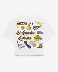 LOS ANGELES LAKERS COLLAGE SCRIPT '47 REED CITY TEE WOMENS