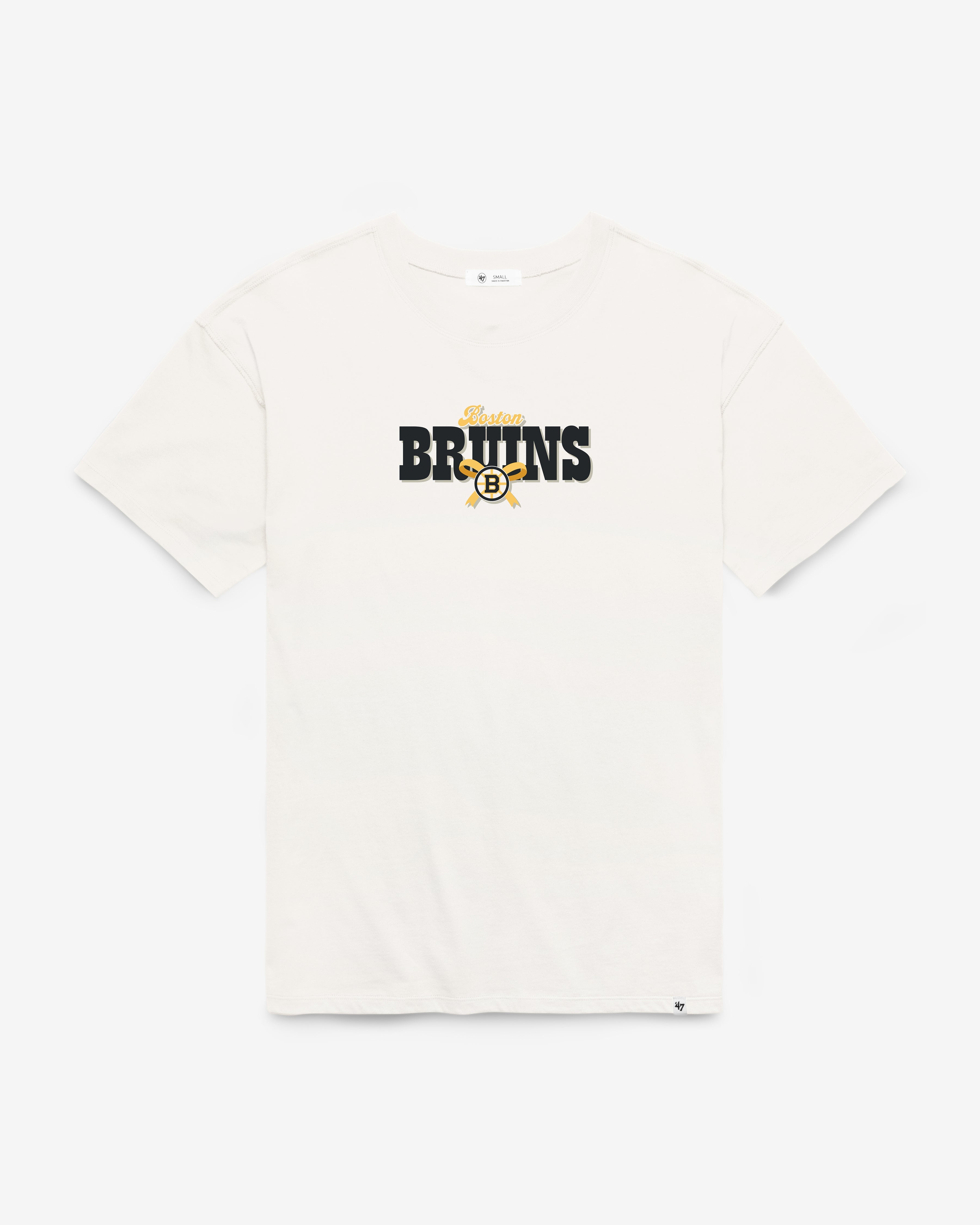 BOSTON BRUINS BOW AND BANNER BACKER '47 SADIE TEE WOMENS