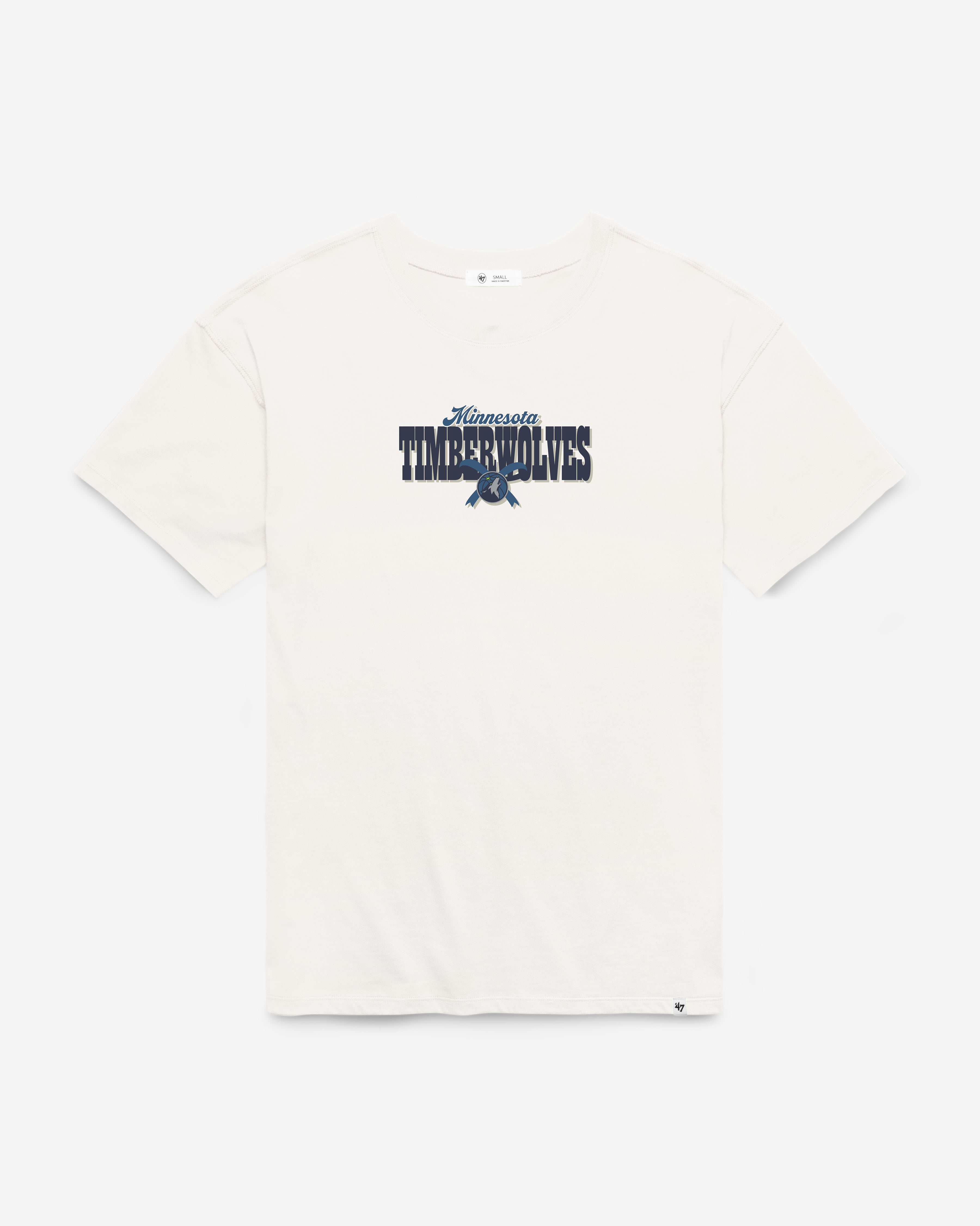 MINNESOTA TIMBERWOLVES BOW AND BANNER BACKER '47 SADIE TEE WOMENS
