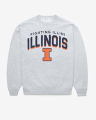 ILLINOIS FIGHTING ILLINI CAMPUS ARCH CLOUD '47 OVERSIZED CREW WOMENS