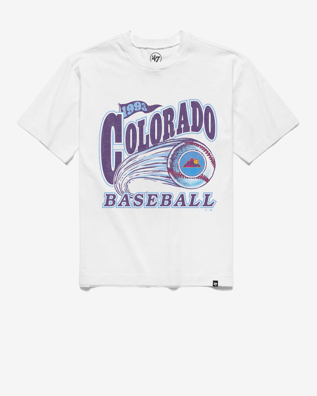 COLORADO ROCKIES CITY CONNECT GAME WORN CURVE '47 FOUNDATION TEE