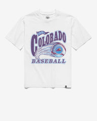 COLORADO ROCKIES CITY CONNECT GAME WORN CURVE '47 FOUNDATION TEE