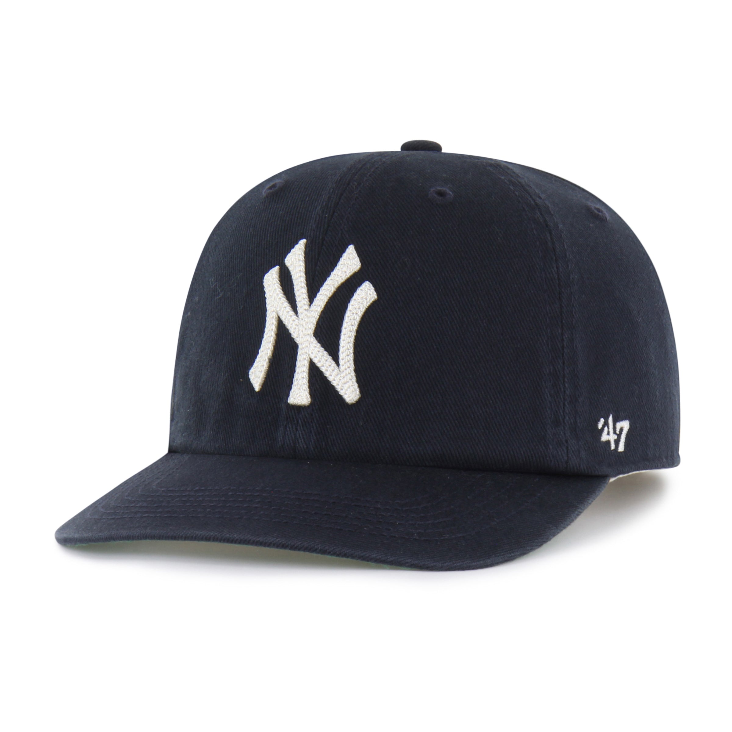 NEW YORK YANKEES CHAIN SIDE STITCH '47 CLEAN UP FLAT BRIM