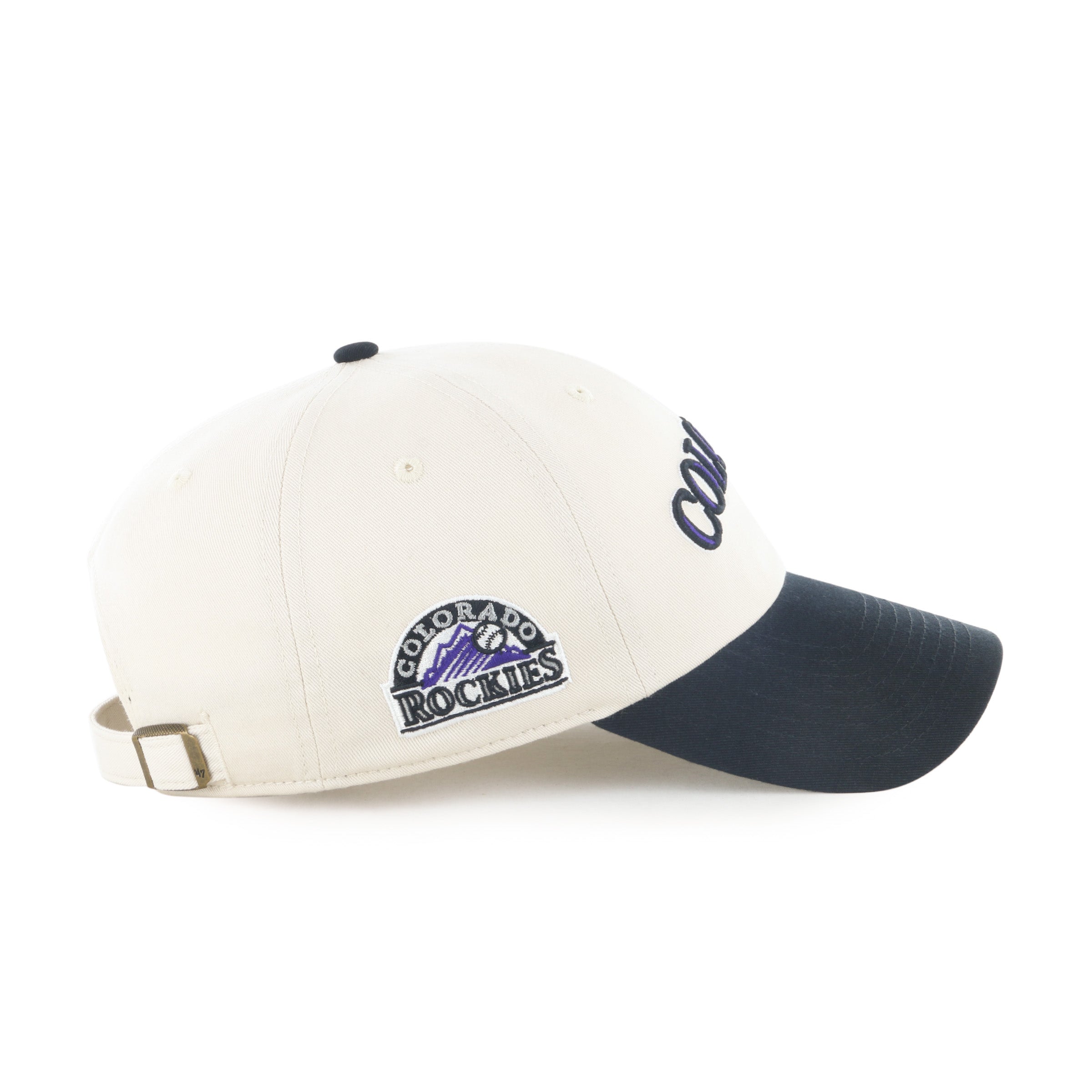 COLORADO ROCKIES COOPERSTOWN BALLPARK SCRIPT SHOT '47 CLEAN UP